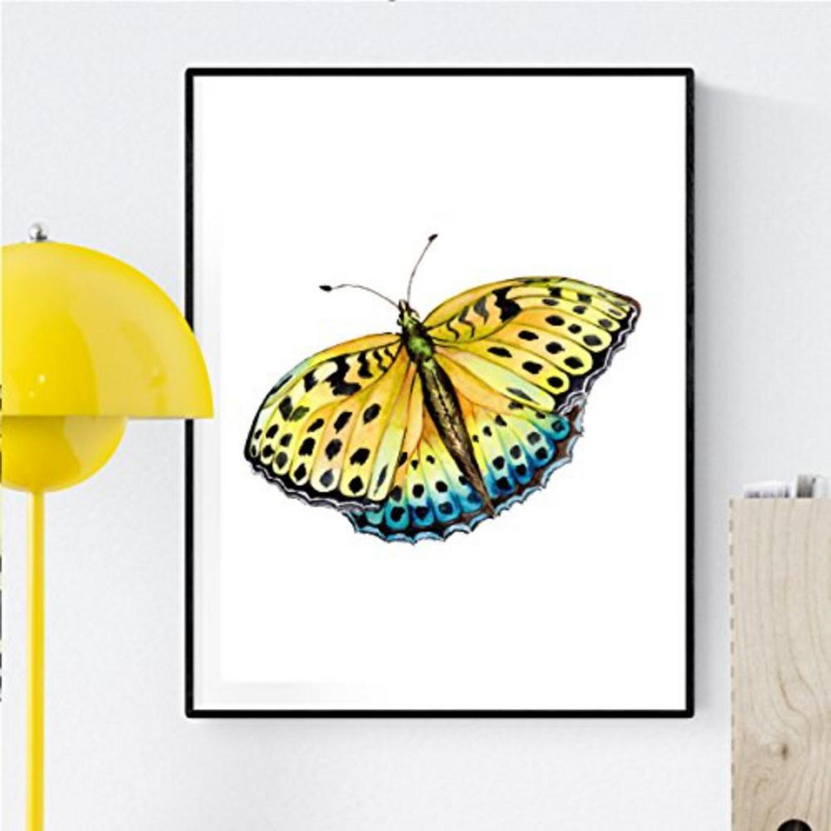 POSTER Set mit 4 Schmetterlinge A4 Rahmenlos - Klar, Papier (29.7/3cm) - Nacnic