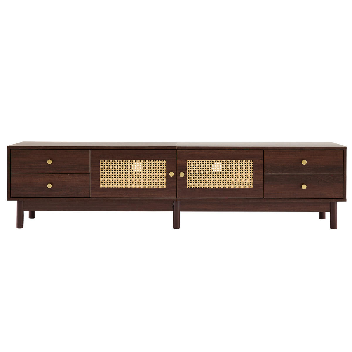 TV-MÖBEL Braun 180/35/44 cm - Braun, Holzwerkstoff/Metall (35/44/180cm) - Urban Meuble