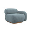 SOFAELEMENT Rechts Bouclé Stoff Blau - Blau/Blaugrau, Holz/Textil (95/73/95cm) - Makamii