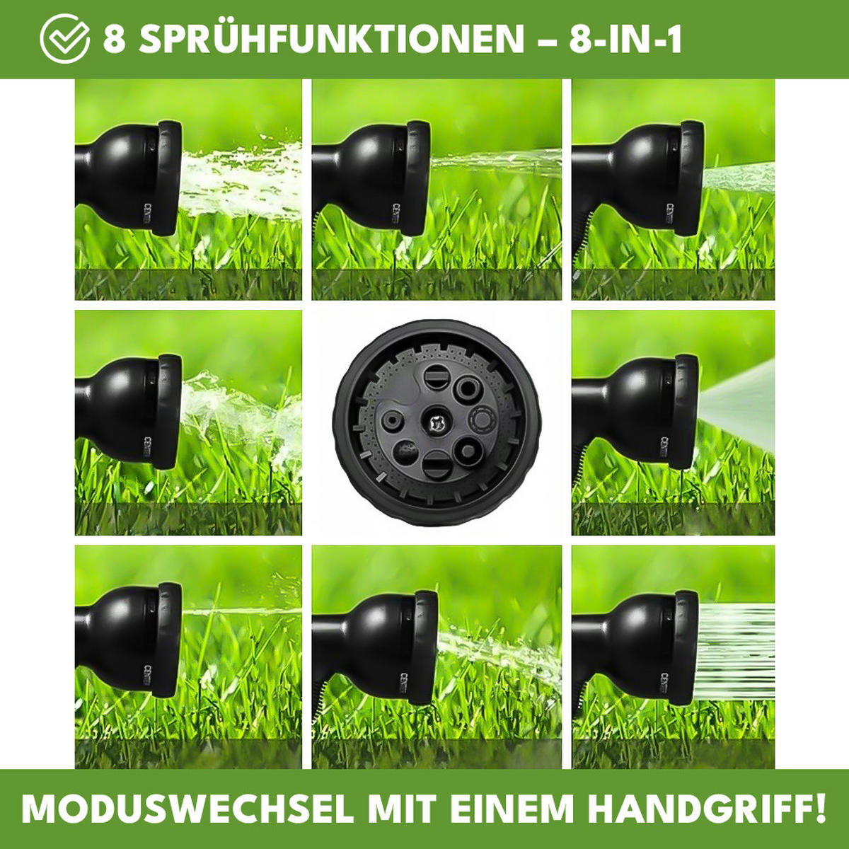 GARTENSCHLAUCH 30m - Schwarz, Kunststoff (3000cm)