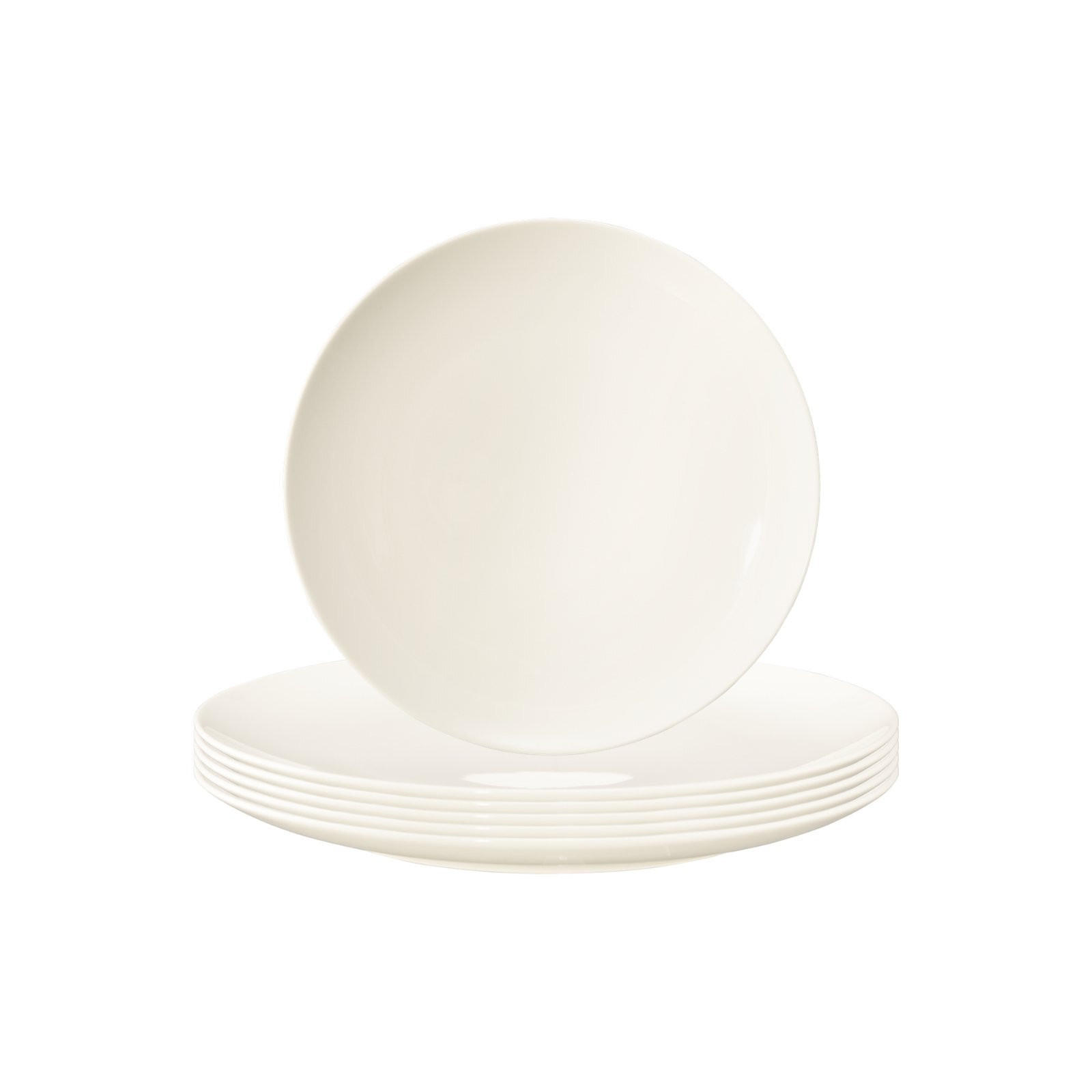 FRÜHSTÜCKSTELLER Savona Fine Diamond creme ø 22,6 cm 6er Set - Creme, Keramik (22.6cm) - Seltmann Weiden