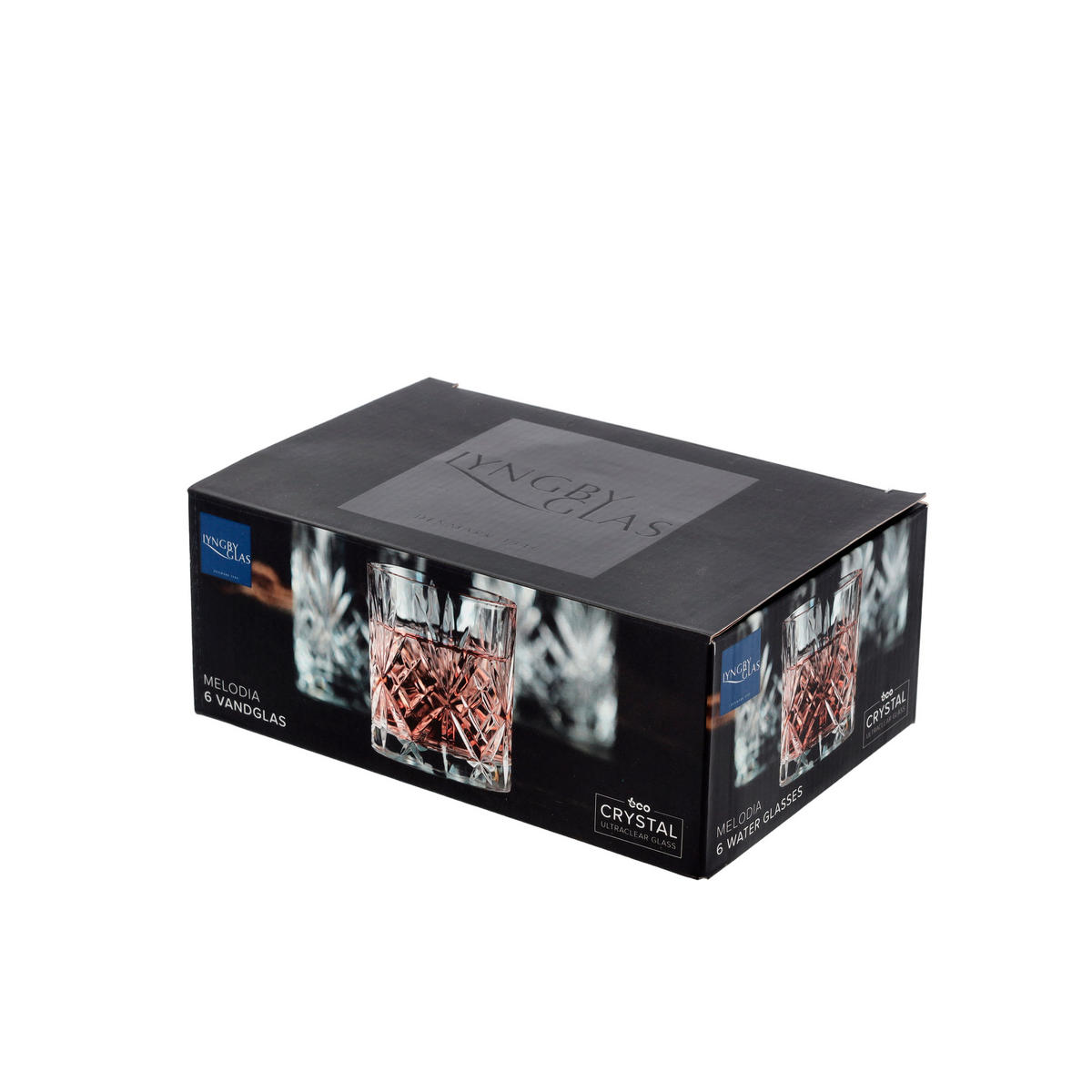 WASSERGLAS Melodia 6er Set, Kristallglas, Klar, 230 ml - Transparent, Glas (0.23L) - Lyngby Glas