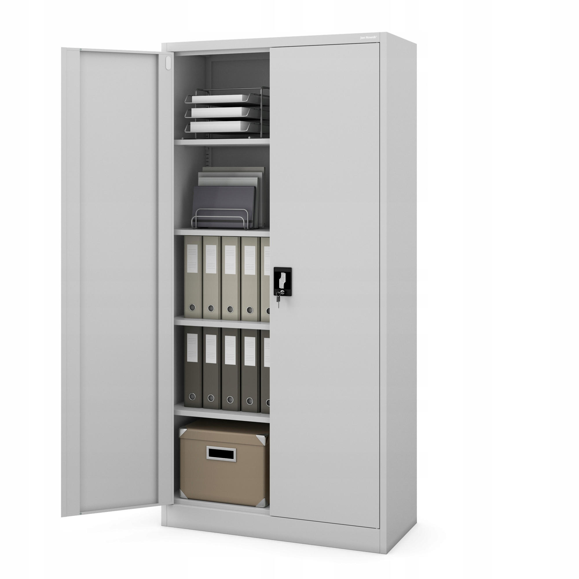 Jan Nowak Aktenschrank Grau 90x185x40 cm