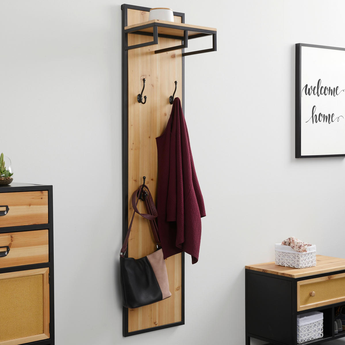 GARDEROBE Vittoria ca. 40 /170 cm Tanne massiv - Naturfarben, Holz (40/170/27cm)