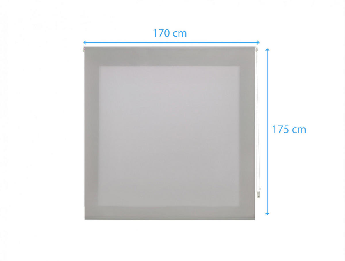 ROLLO Polyester Transluzent Silber 170x175 - Silberfarben, Textil (170/175/1cm) - Purline