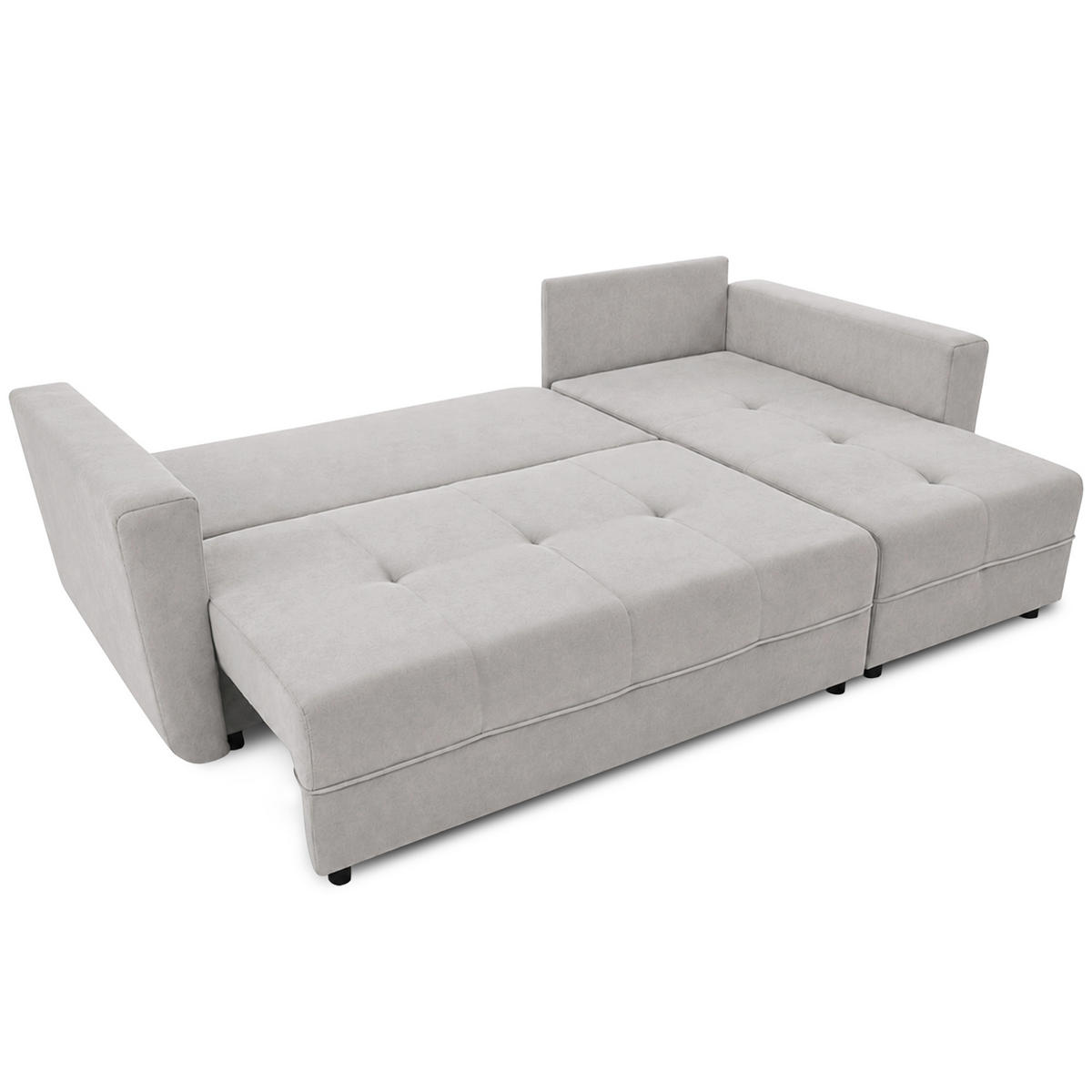 ROHOVÁ ROZKLÁDACÍ POHOVKA Verona s úložným prostorem a univerzální lenoškou, 240 cm, béžová - béžová, textil (240/148cm) - Beautysofa