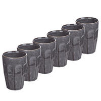 LATTE-MACCHIATO-TASSE (6er Set) Bergamo - Anthrazit, Keramik (0.33L) - Butlers