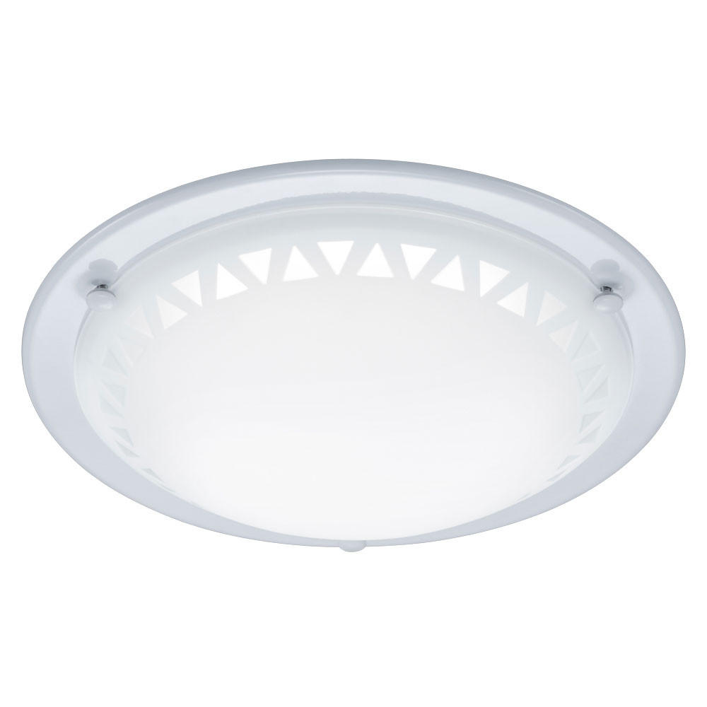 LED DECKENLEUCHTE Pacco Weiß satiniert - Weiß, Glas (30/8/30cm)