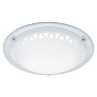 LED DECKENLEUCHTE Pacco Weiß satiniert - Weiß, Glas (30/8/30cm)