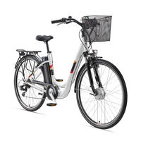 E-BIKE Cityrad Multitalent RC822 Für Damen u. Herren 374,4 Wh Frontmotor 7-Gang-Kettenschaltung 28 Zoll - Weiß, Metall (114.5cm) - Telefunken