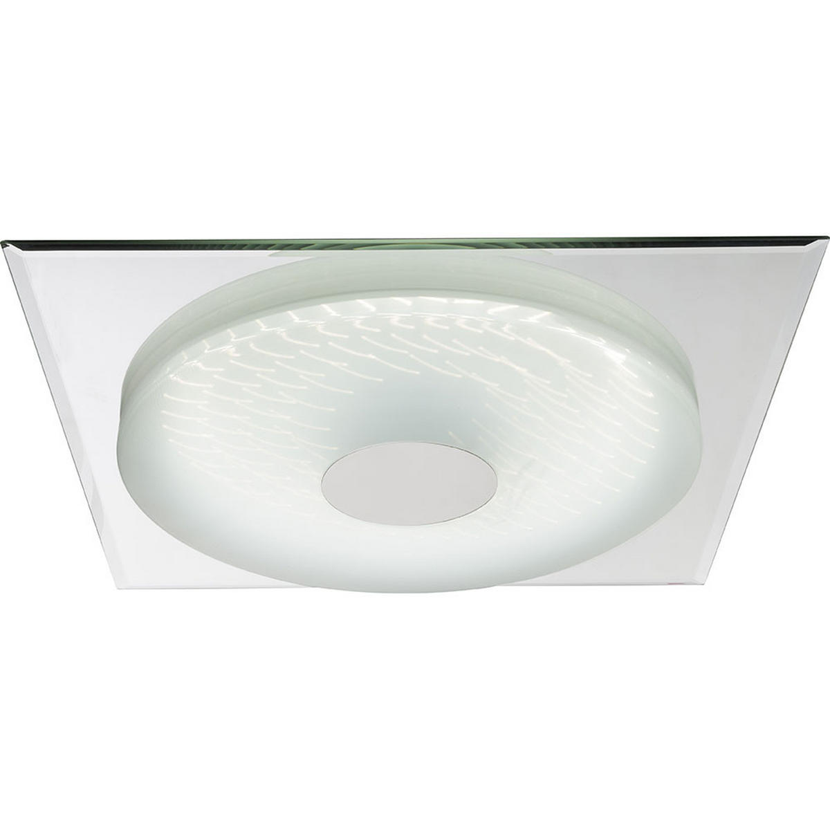 LED DECKENLEUCHTE Metall Weiß mit 3D Effekt - Weiß, Metall (45/45/5cm) - Globo Lighting