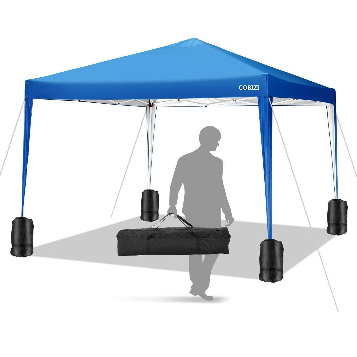 FALTPAVILLON 3 x 3 m Hellblau - Blau, Textil (300/203/300cm)