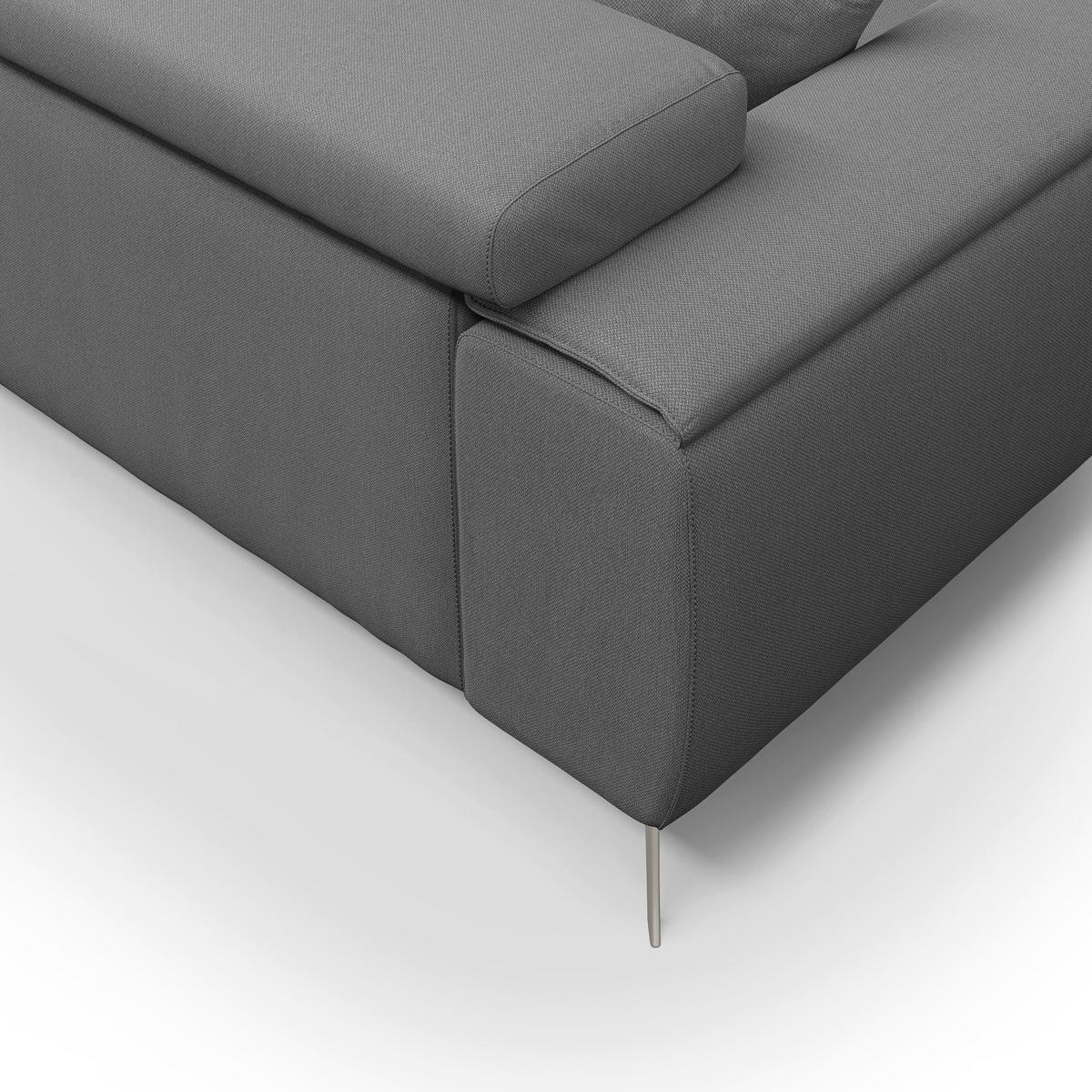LINEARSOFA Fusion - Anthrazit, Textil (185/73/102cm) - Divani.store