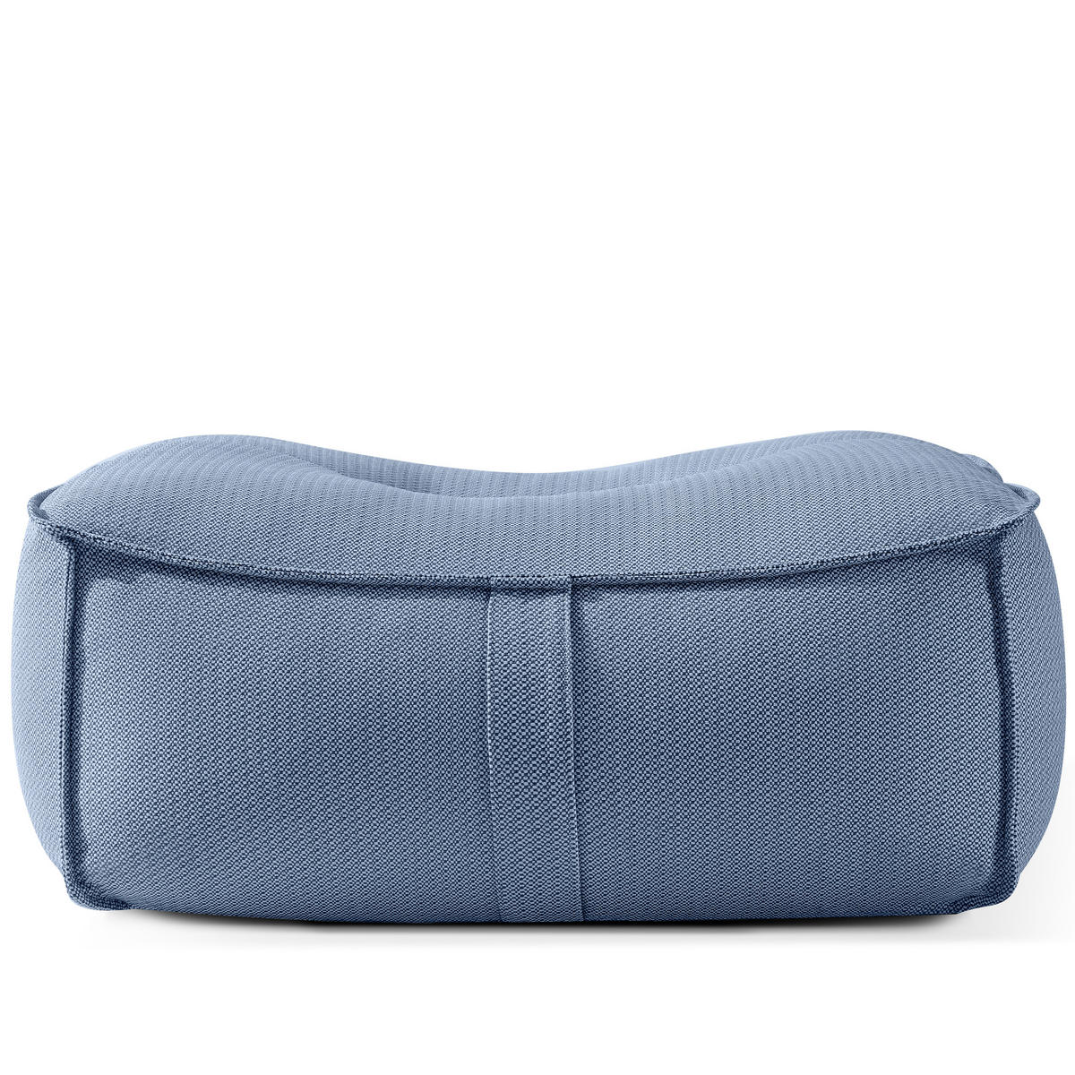 GARTENLOUNGE-HOCKER LOVIA Outdoof Pouf, Marineblau/Weiß - Dunkelblau, Textil (90/41/75cm) - KONSIMO®