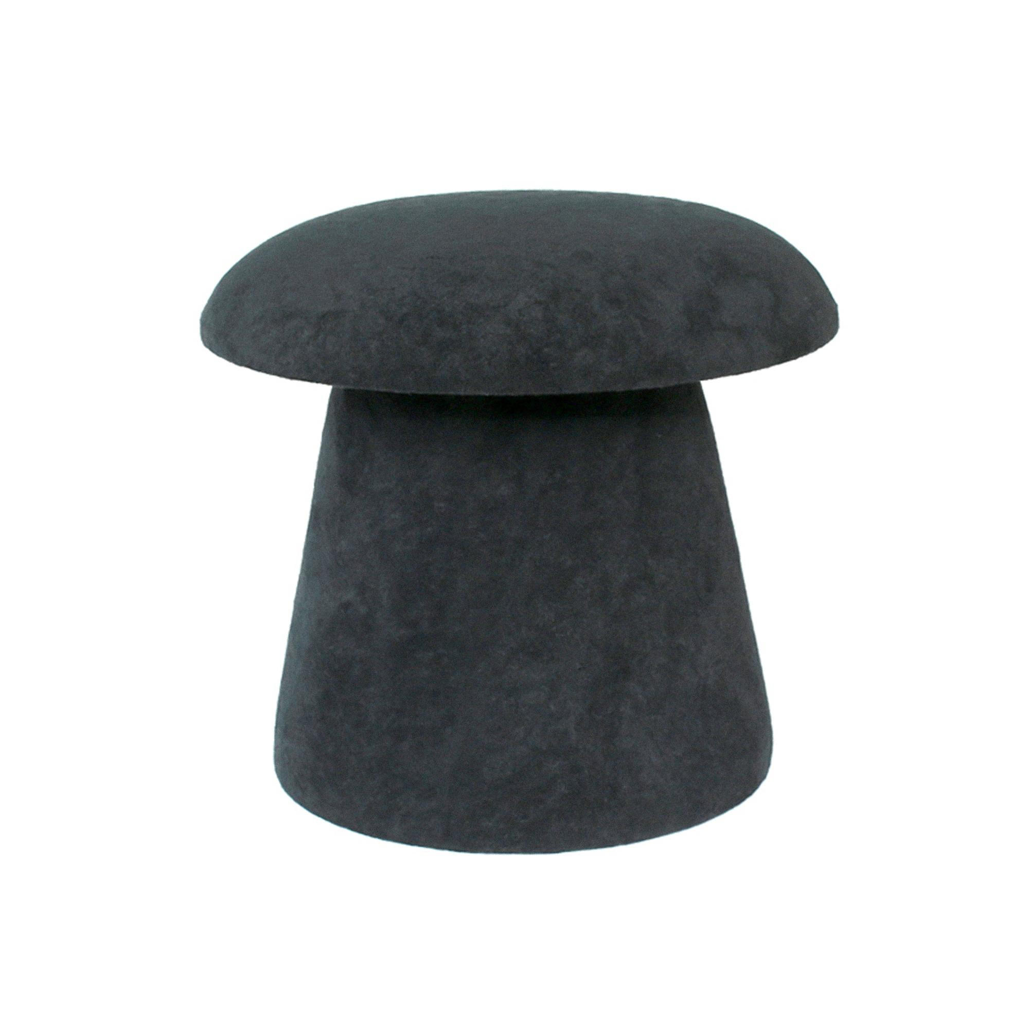 HOCKER Mushroom Schwarz 39.5/39.5/37 cm - Schwarz, Textil (39.5/37/39.5cm) - Leitmotiv