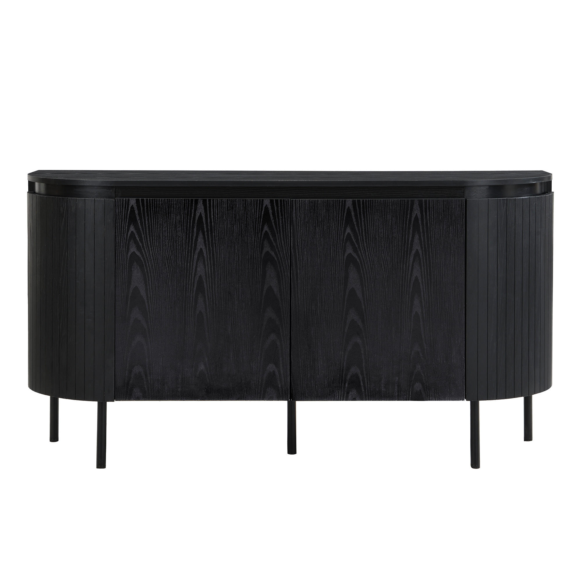 SIDEBOARD mit praktischem Stauraum - Schwarz, Holzwerkstoff (145/78/43cm) - Urban Meuble