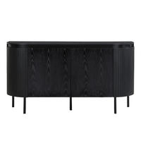 SIDEBOARD mit praktischem Stauraum - Schwarz, Holzwerkstoff (145/78/43cm) - Urban Meuble