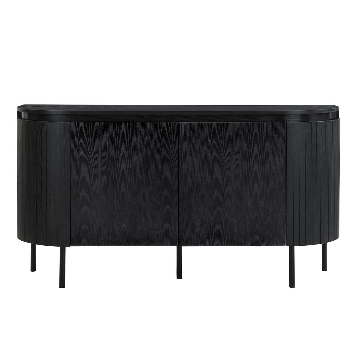 SIDEBOARD mit praktischem Stauraum - Schwarz, Holzwerkstoff (145/78/43cm) - Urban Meuble