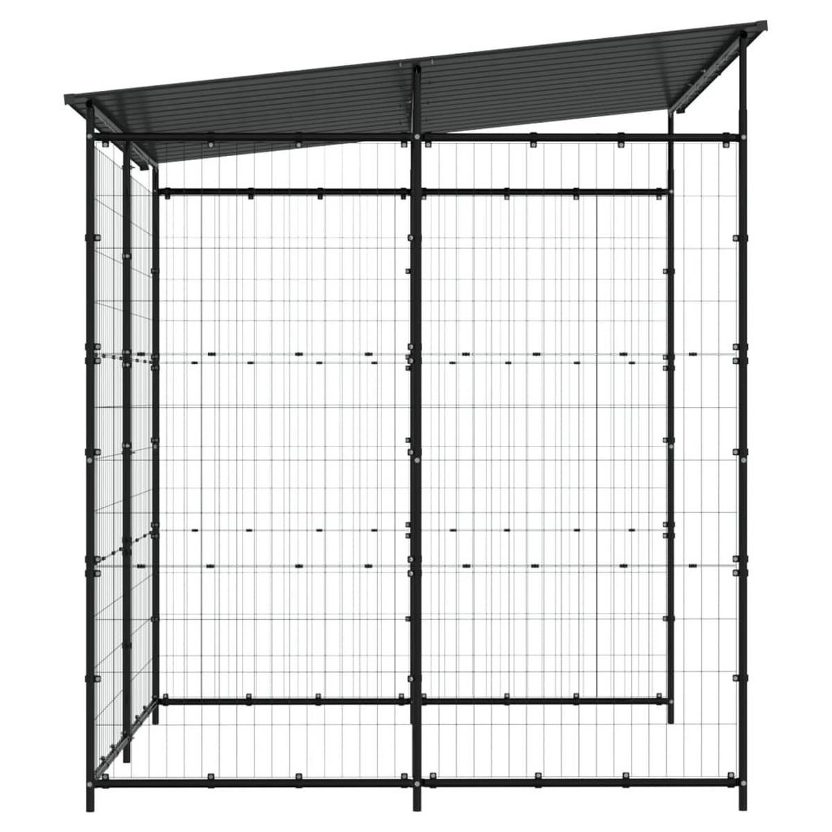 FAHRRADSCHUPPEN 190/190/222 Cm Stahl Schwarz - Schwarz, Metall (190/222/190cm) - vidaXL