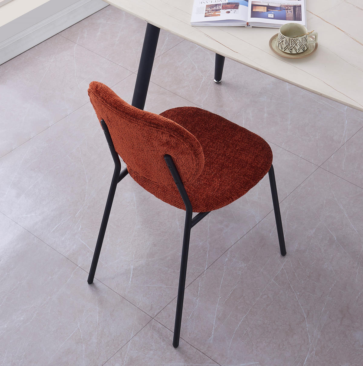 STUHL 2er-Set Stoff Terrakotta - Rot, Textil (49/82.5/54.5cm) - Nordlys