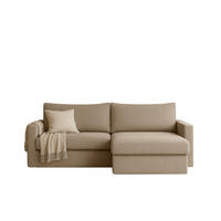 ECKSOFA Bendik In Faro - Beige, Holzwerkstoff/Textil (224/140cm) - Fun Möbel