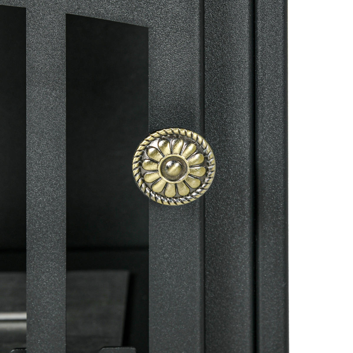 ETHANOL Kamin, 7000BTU Bio-Ethanol Kamin, 1,2L Ethanol Ofen mit Feuerdeckel - Schwarz, Metall (28/54/45cm) - HOMCOM