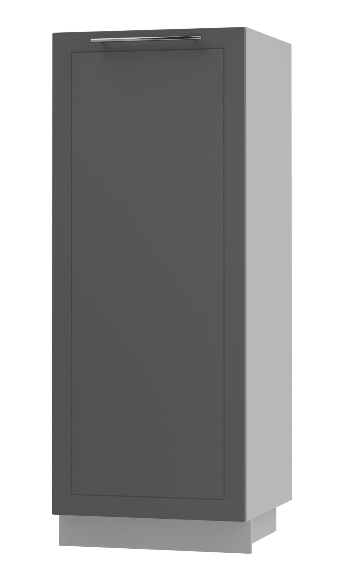 Feldmann-Wohnen Geschirrschrank Graphit, Grau 60x154x59 cm