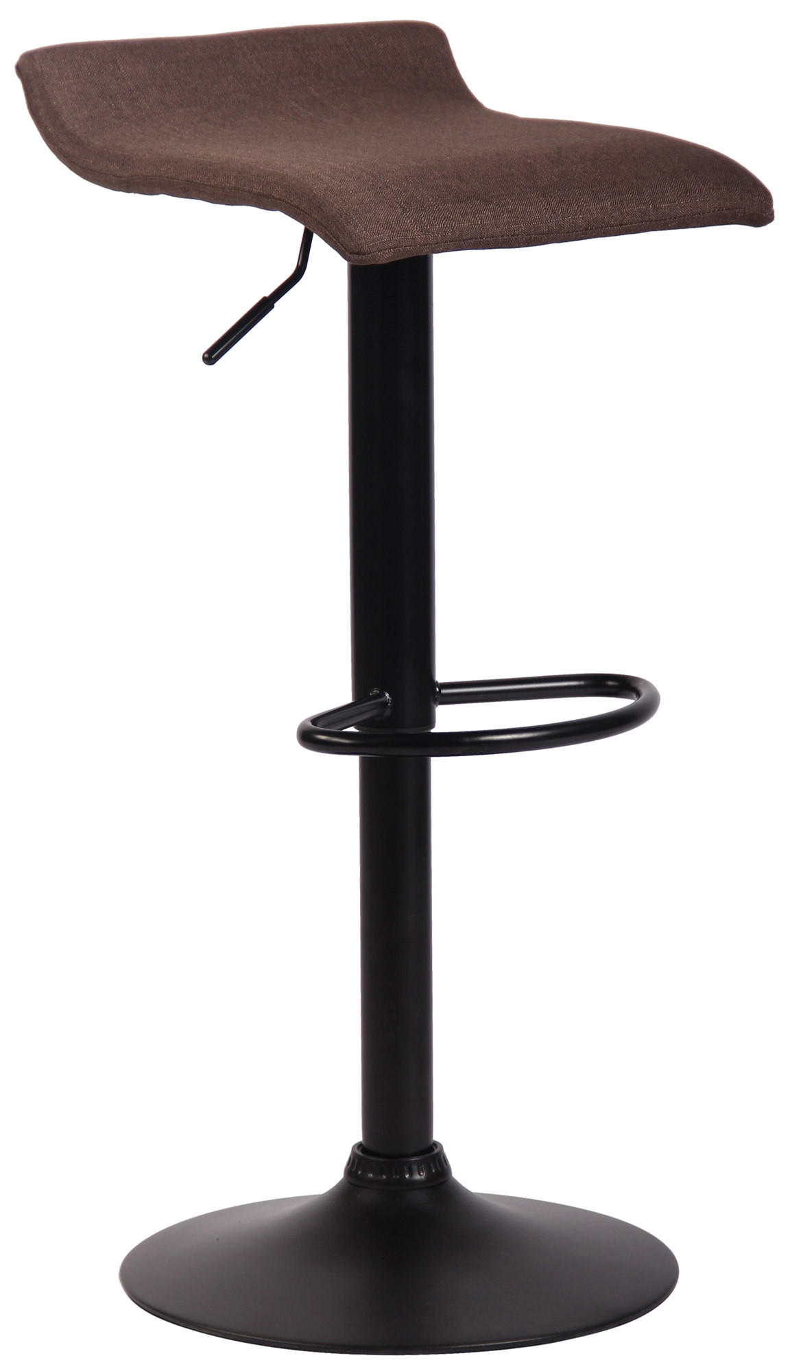 BARHOCKER Stoff braun - Schwarz/Braun, Textil/Metall (36/63/39cm) - CLP