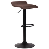 BARHOCKER Stoff braun - Schwarz/Braun, Textil/Metall (36/63/39cm) - CLP