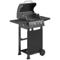 GASGRILL Stahl Metall Schwarz - Schwarz, Metall (53/111.5/95cm) - Outsunny