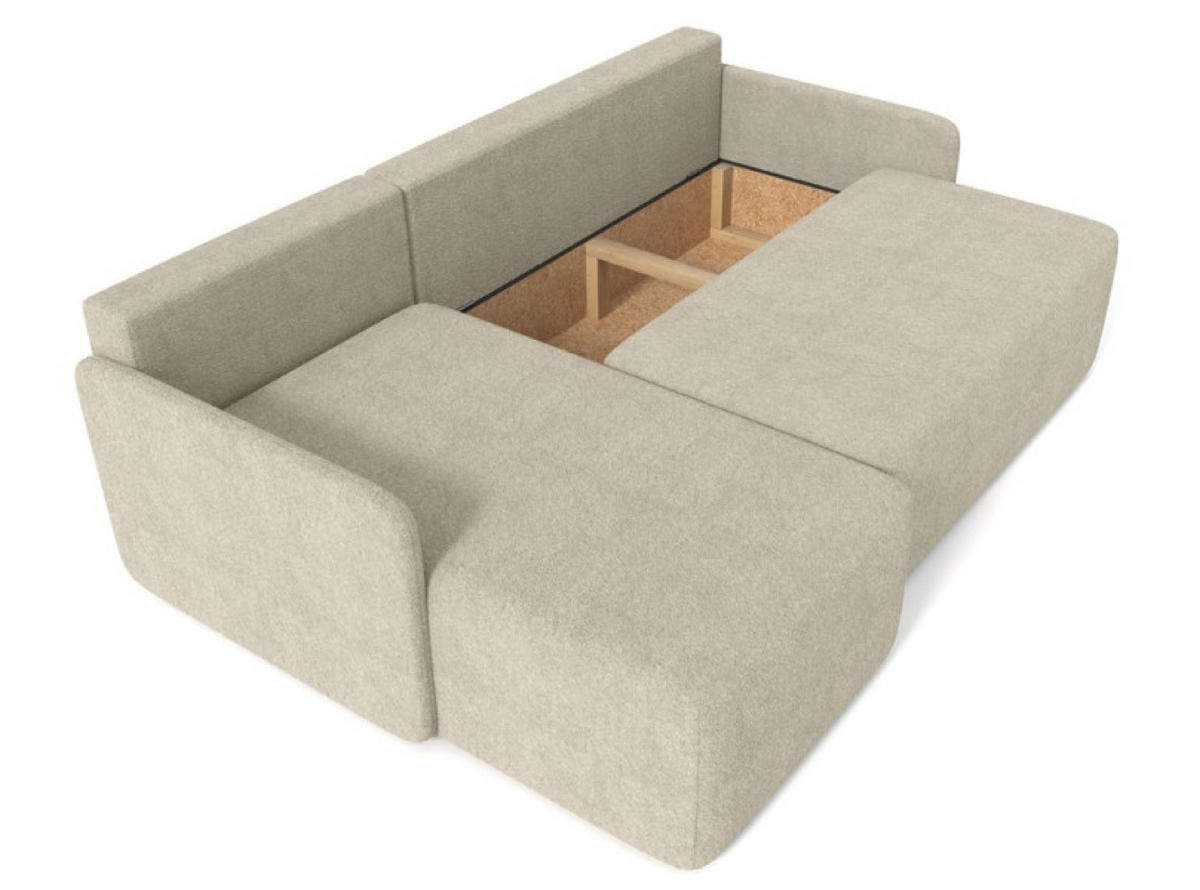 ECKSOFA Beige BLUMEN Boucle Universal - Beige, Textil (212/142cm) - Sepro Meble