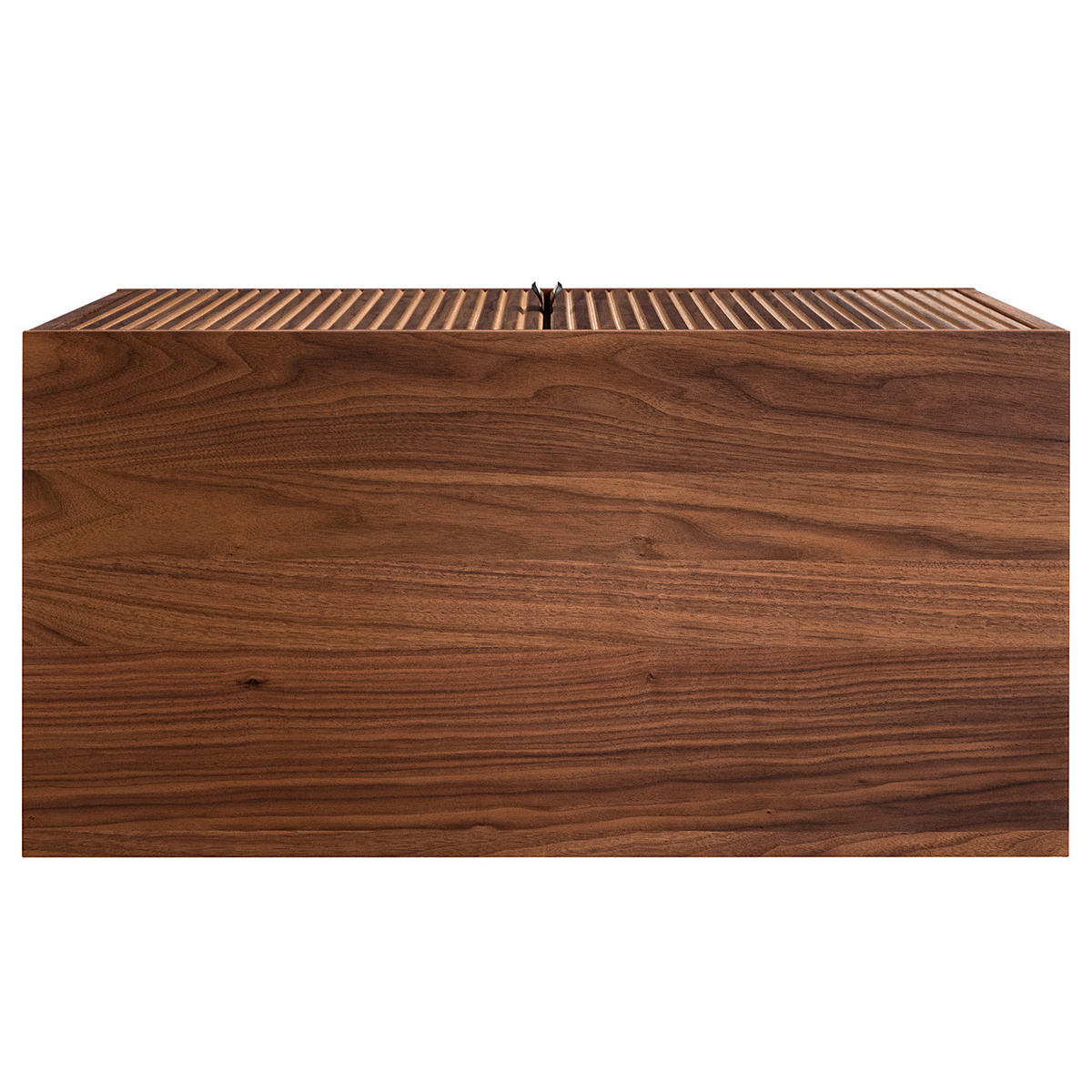 KOMMODE - MDF / Metall - Walnussfarben/Schwarz, Holzwerkstoff/Metall (80/110/40cm) - home24