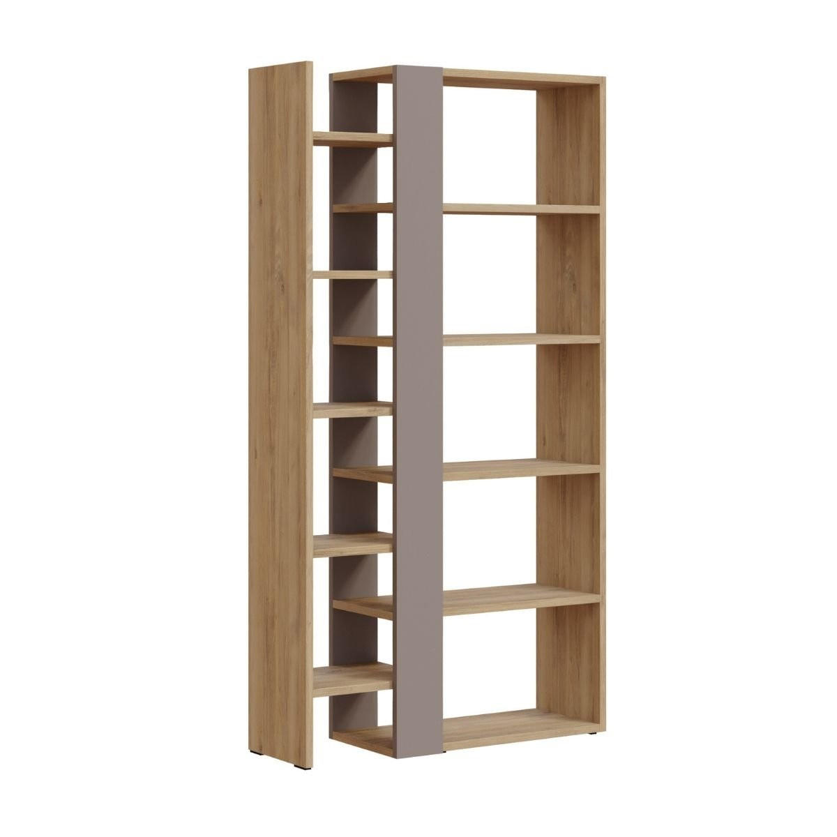 BÜCHERREGAL 5 Ebenen L80 x H152 cm - Axel - Eichefarben, Holzwerkstoff (29.5/152/80cm) - Calicosy