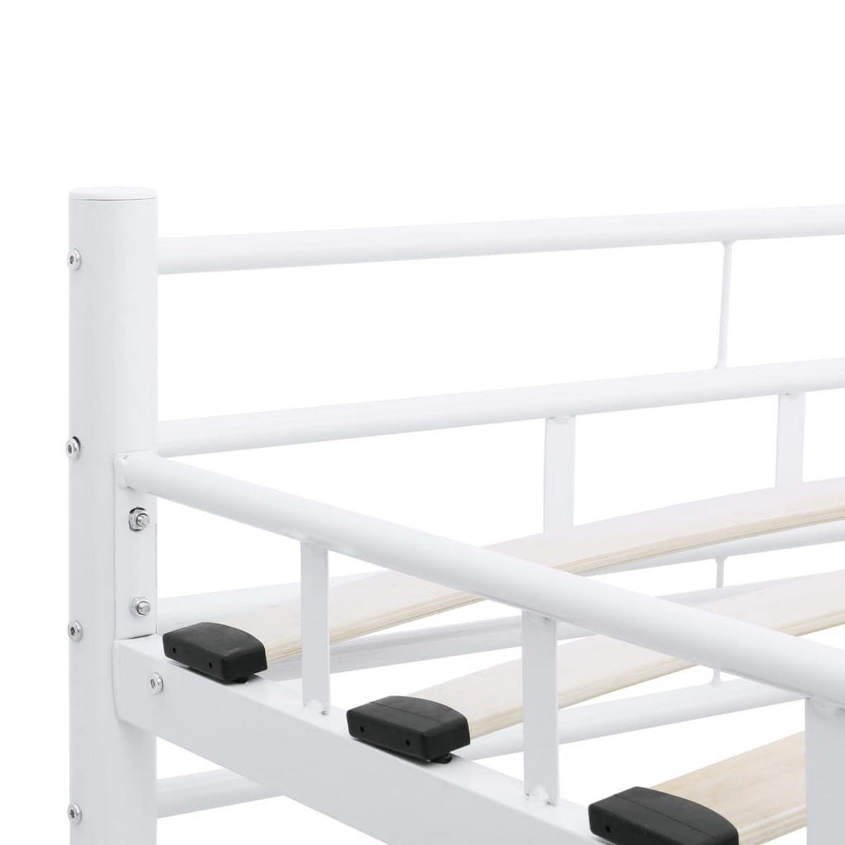 METALLBETT Holmes 147/210 cm - Weiß, Metall (140/200cm) - Nettlife