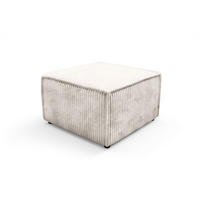 POLSTERHOCKER TESSO Modern Sitzhocker, Fußhocker Creme - Creme, Holzwerkstoff/Kunststoff (76/41/76cm) - MASSENO