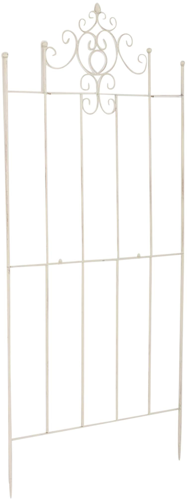 RANKGITTER Heike 86x2x170cm Metall Antik-Creme Rankhilfe - Creme, Metall (86/170/2cm) - DELUKE