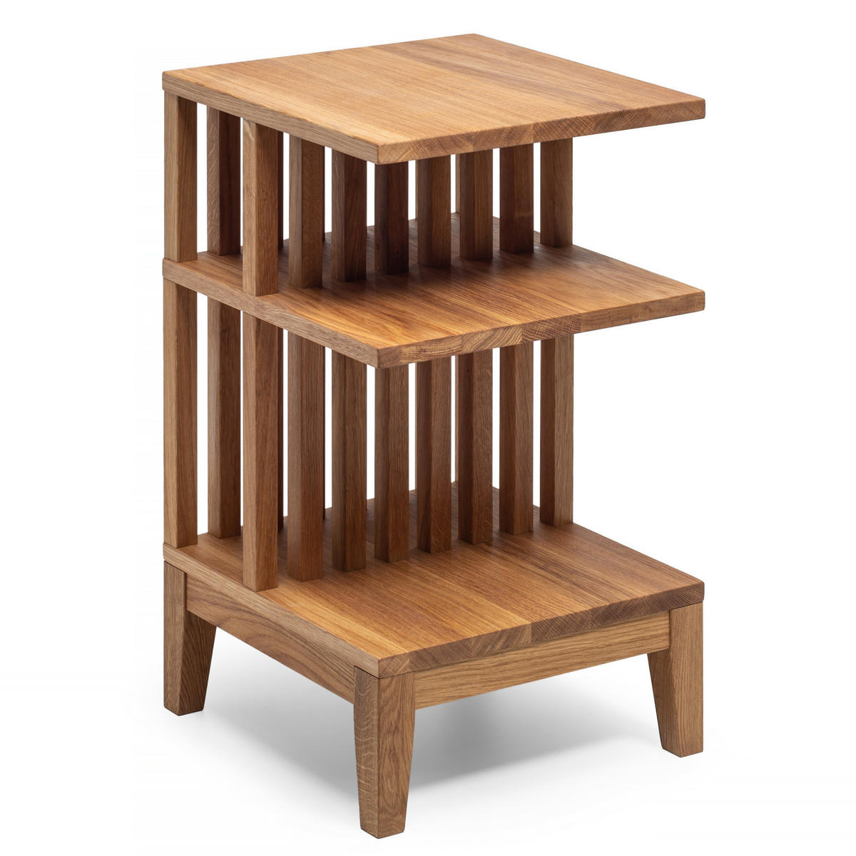 NACHTTISCH Celine, Eiche, 37,5/37,5/65 cm - Beige, Holz (37.5/65/37.5cm) - WOODEK