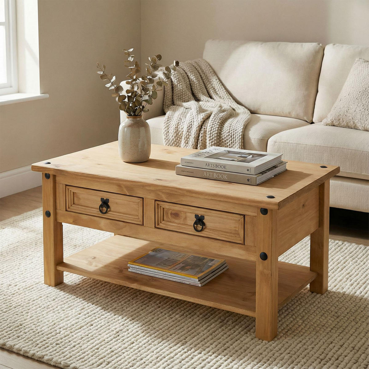 COUCHTISCH SALSA - Naturfarben, Holz (60/100/46cm) - CARO-Möbel