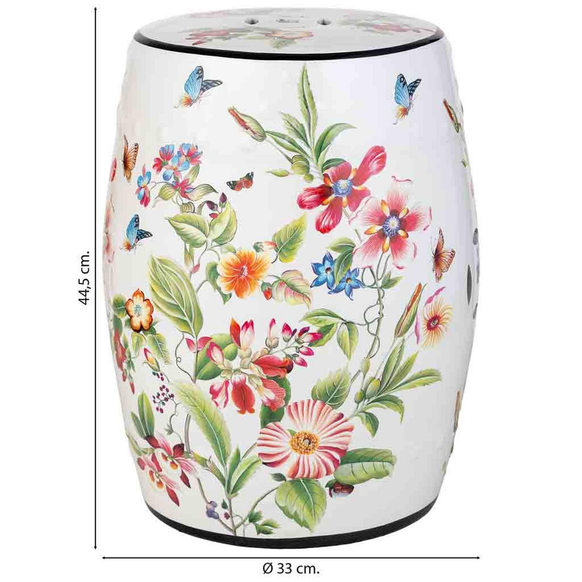 HOCKER, 33x45cm - Weiß, Keramik (33/44.5/33cm) - Wanderlust