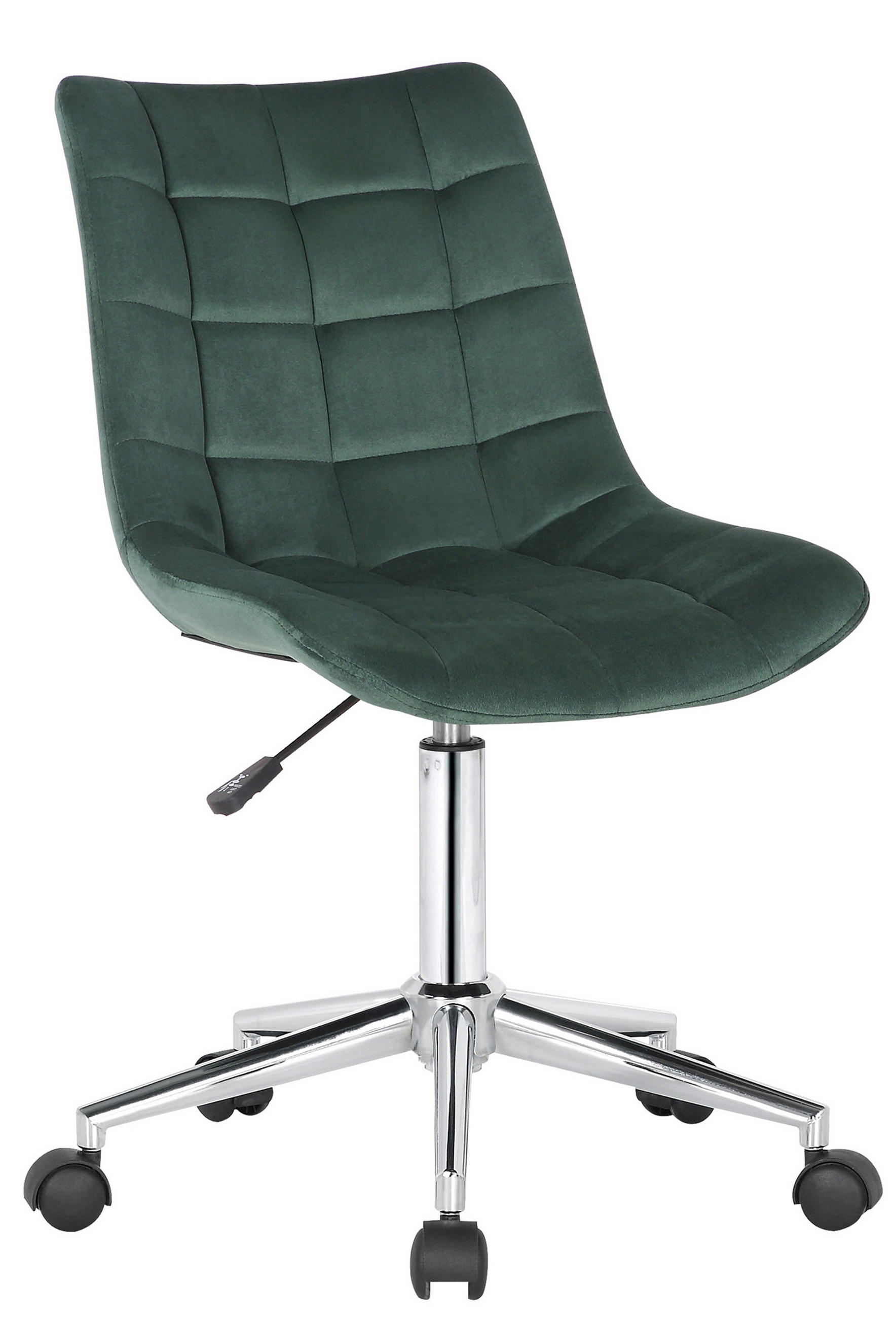 BÜROSTUHL Auronix Samt grün - Chromfarben/Grün, Metall (46/96/62cm) - TPFLiving