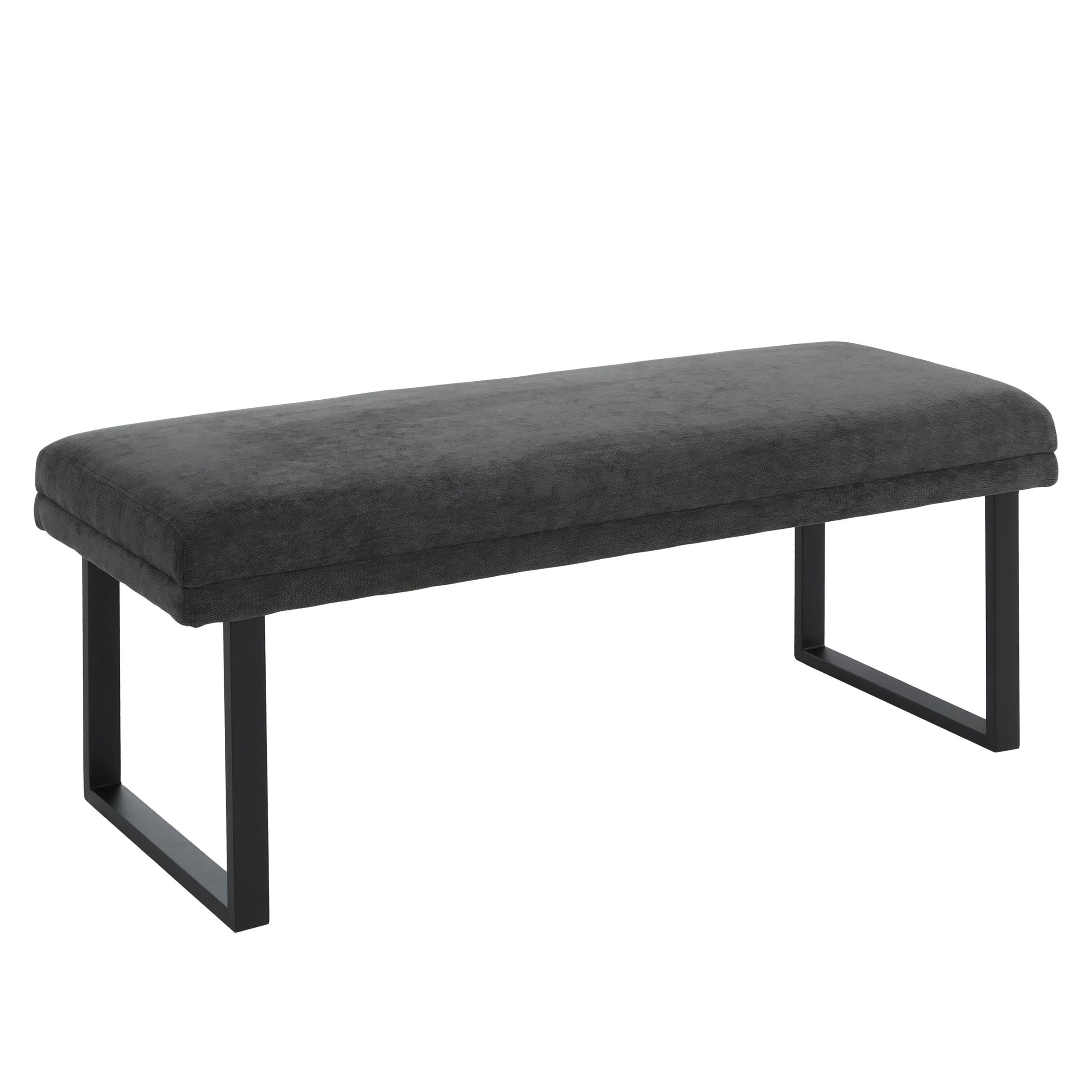 SITZBANK Dunkelgrau - Dunkelgrau, Textil (120/49/44cm) - MCW