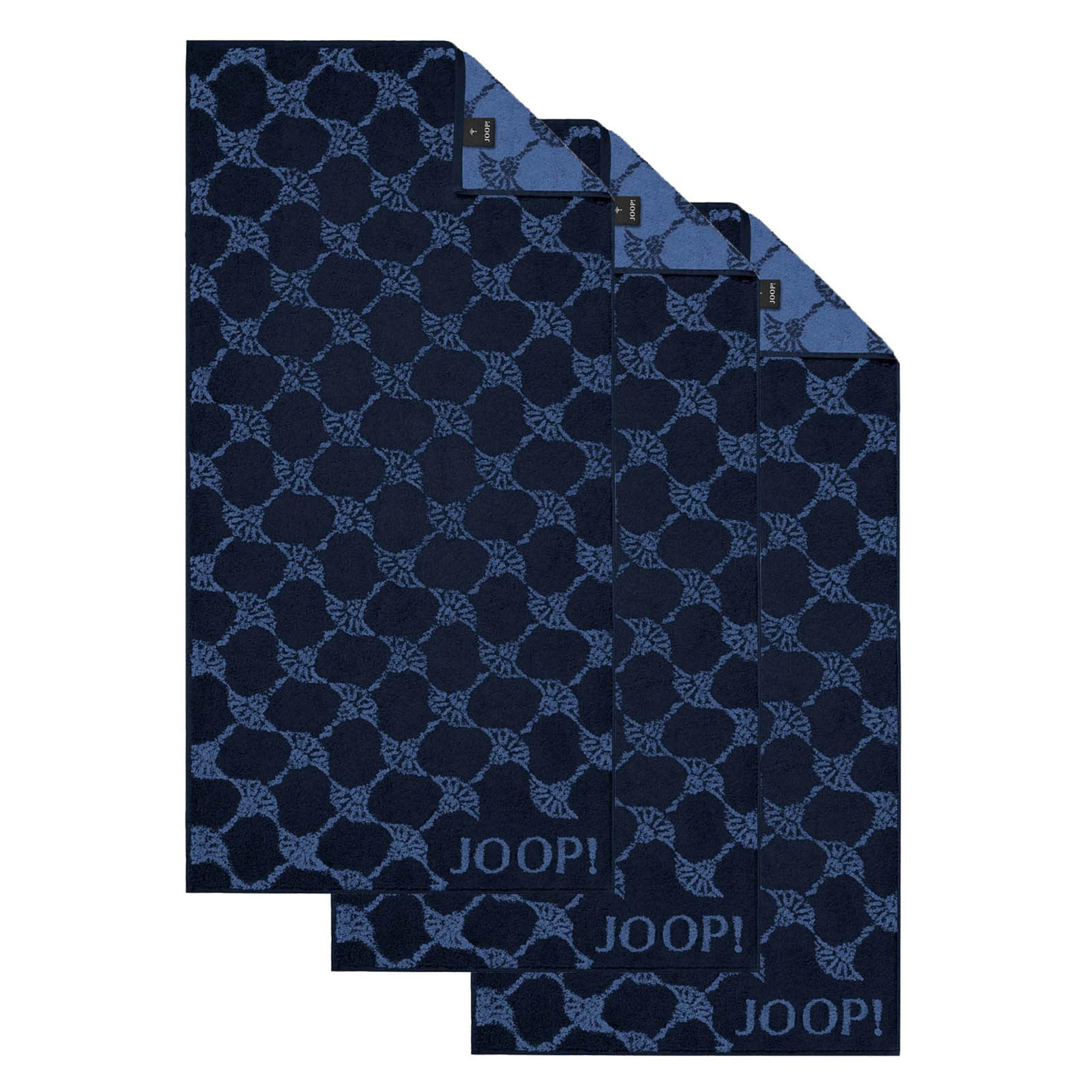 HANDTUCH Unisex Classic / Infinity Blau 3er Pack Baumwolle - Blau, Textil (100/50cm) - Joop!