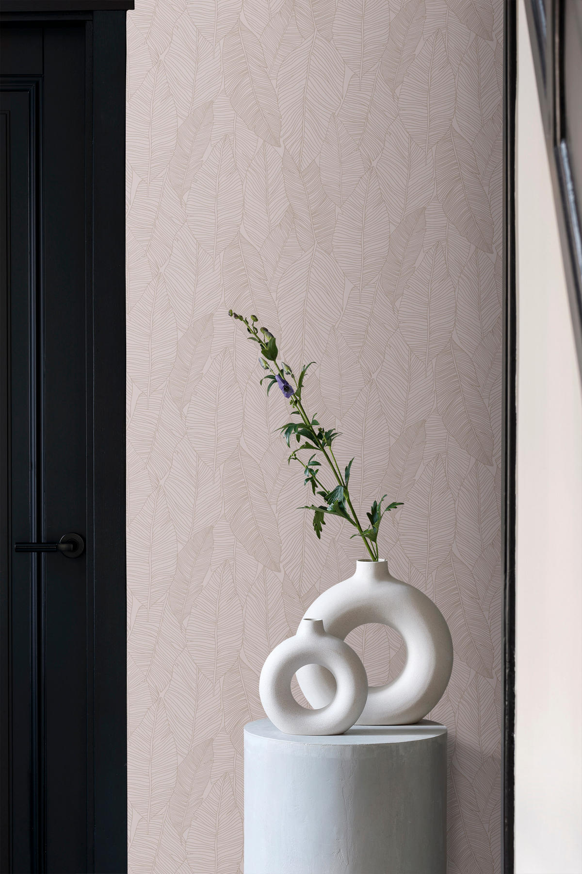 TAPETE Blätter 53 cm x 10.05 m - Pink, Papier (53/1000cm) - Origin Wallcoverings