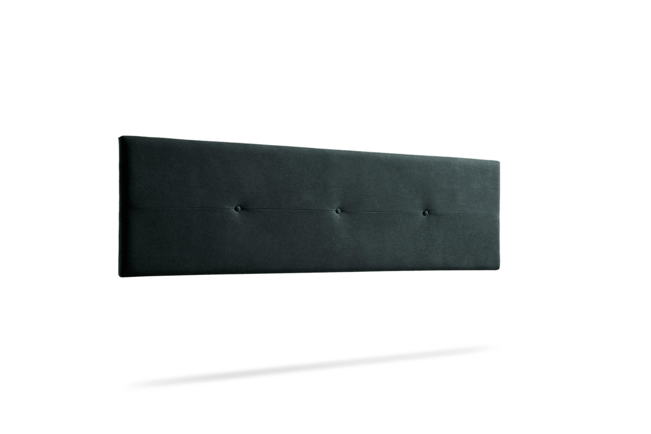 KOPFTEIL gepolstert NAPOLI Aqualine 145x50x5 cm - Schwarz - Moonia - Schwarz, Holz (145/5/50cm)