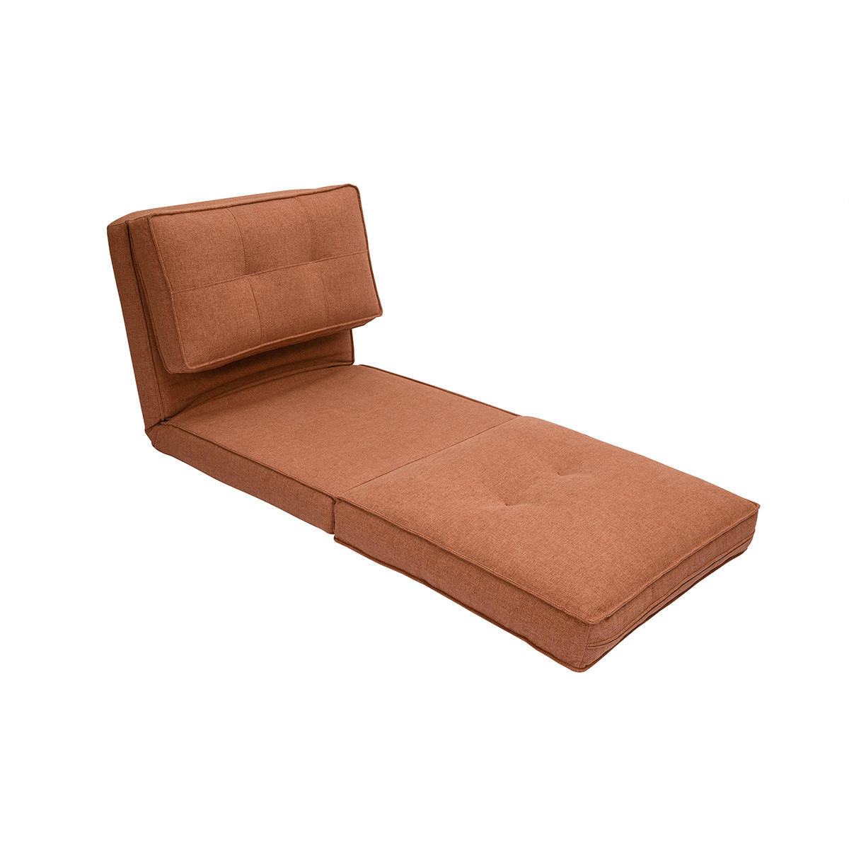 SCHLAFSESSEL 1-Sitzer Terracotta SALLY - Terracotta, Textil (84/66.5/74.5cm) - Miliboo