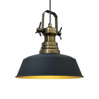 PENDELLEUCHTE Orema 41/35 cm - Goldfarben/Schwarz, Metall (41/35cm) - Bamyum