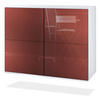 KOMMODE Rova Bordeaux Hochglanz - Bordeaux, Holzwerkstoff (92.5/73.5/35cm) - Vladon