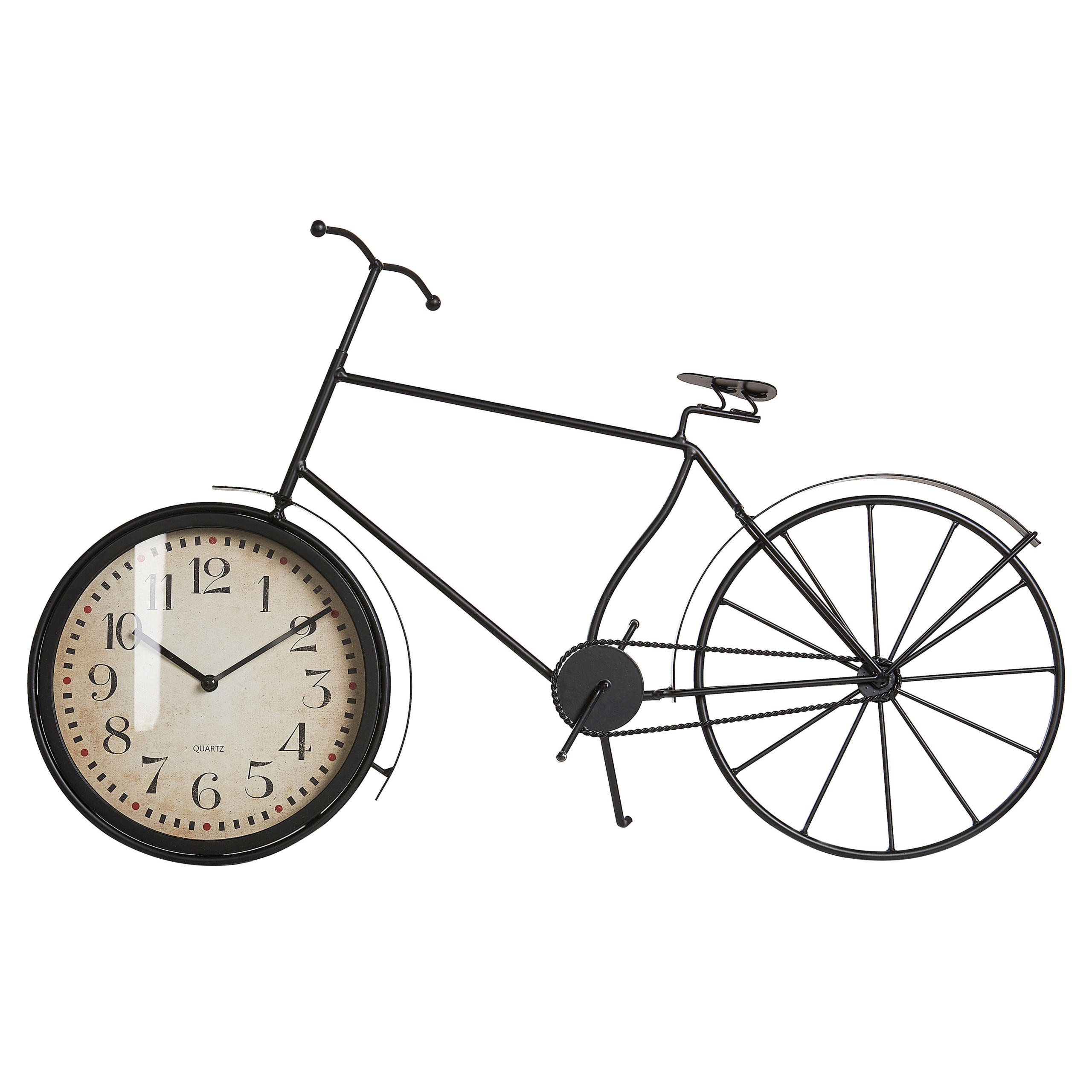TISCHUHR Schwarz Lillo - Schwarz, Metall (59/37/4cm) - Beliani