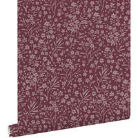 TAPETE Blumen 50 x 900 cm - Lila, Papier (50/0.1cm) - ESTAhome