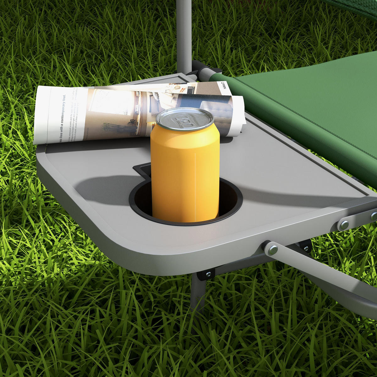 REGIESTUHL, Oxford, Grün, 81L x 51B x 87H cm - Grün, Metall (51/87/81cm) - Outsunny